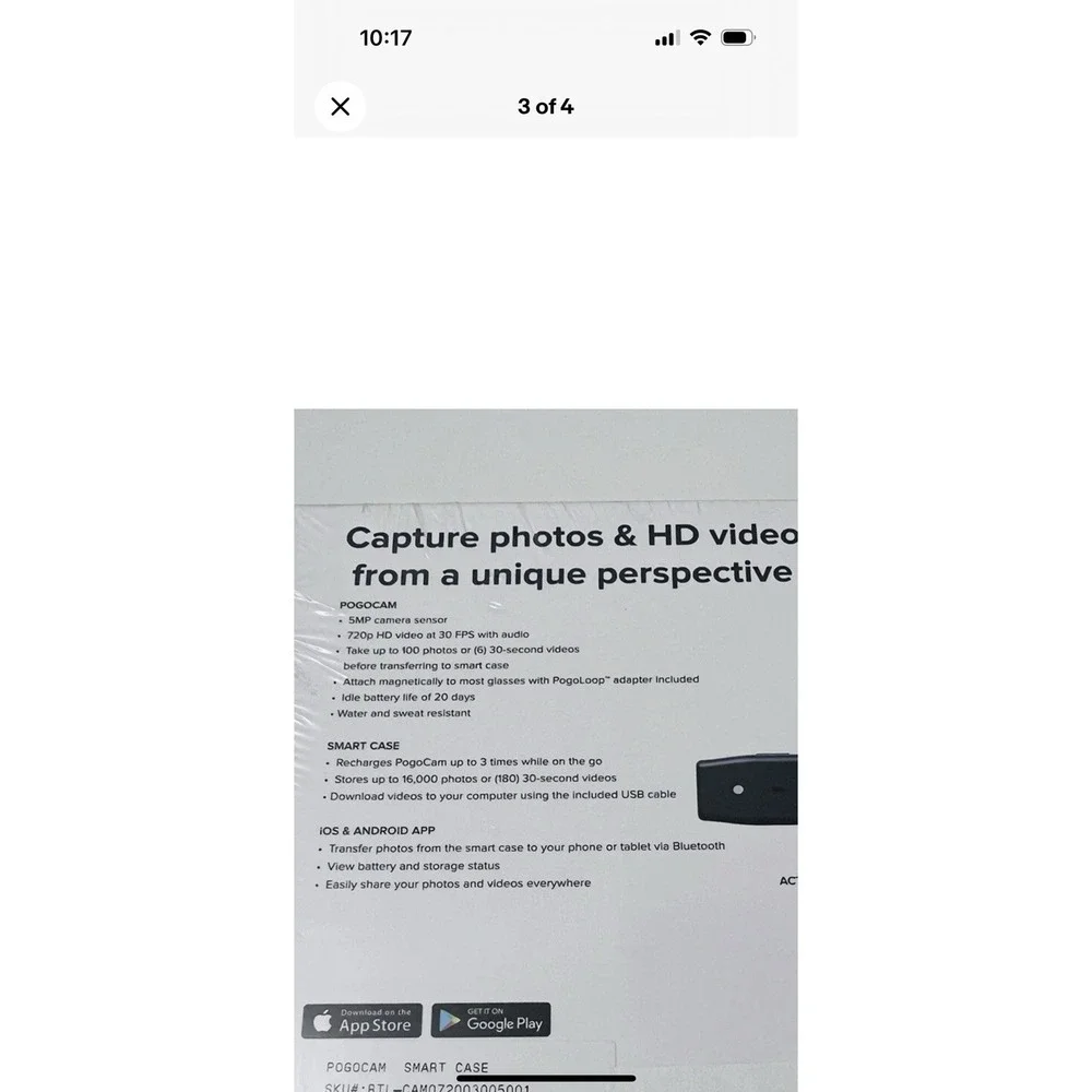 4 New Sealed PogoCam Wearable Camera